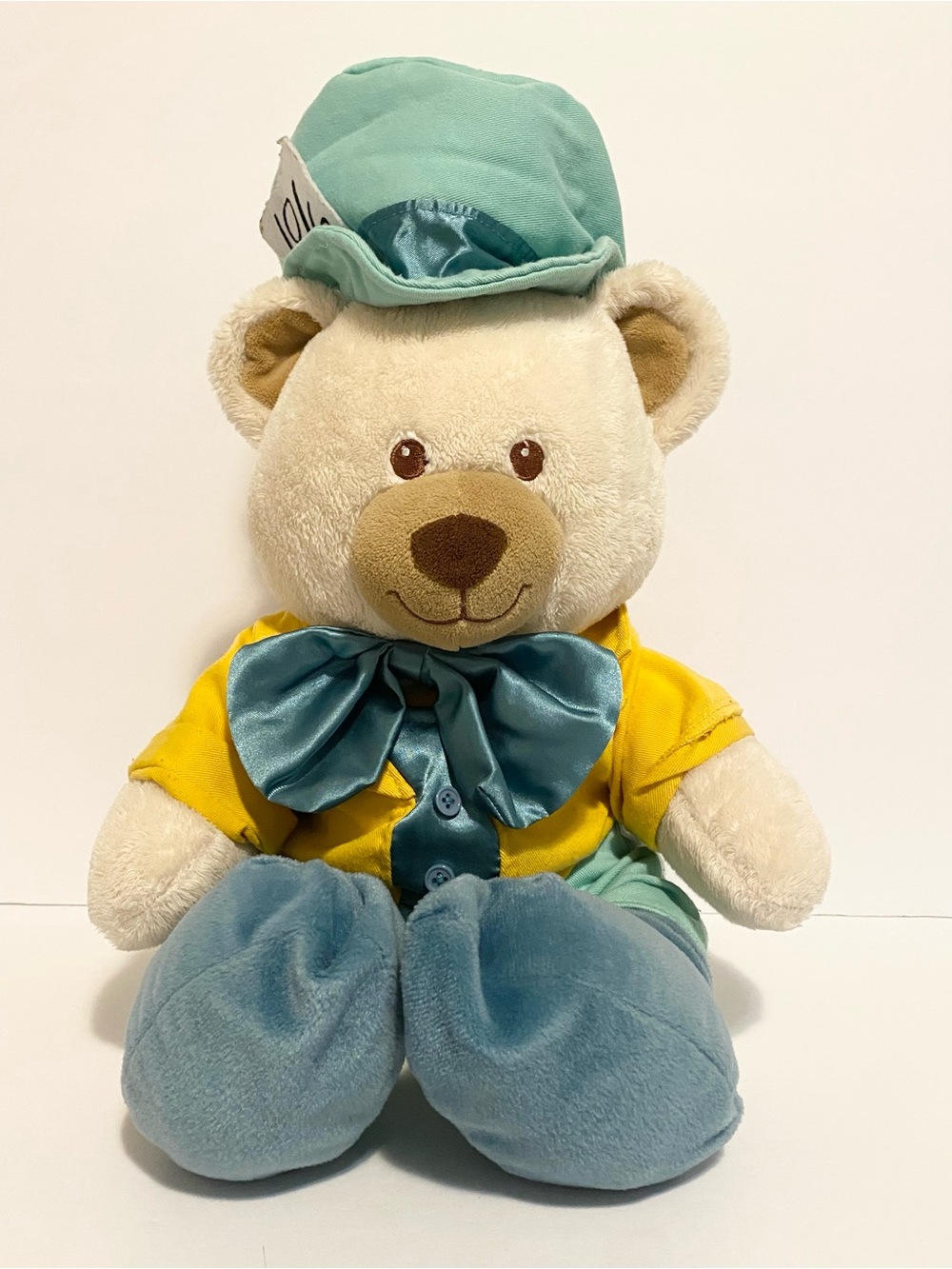 Build A Bear Workshop Disney Alice in Wonderland Mad Hatter Bear Retired Toy 16”